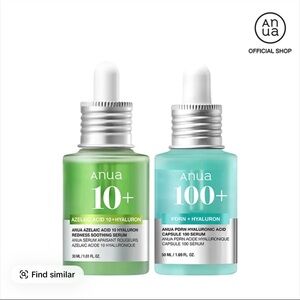 Anua Azelaic Acid and PDRN Hyaluronic Serum Duo - Green and Blue